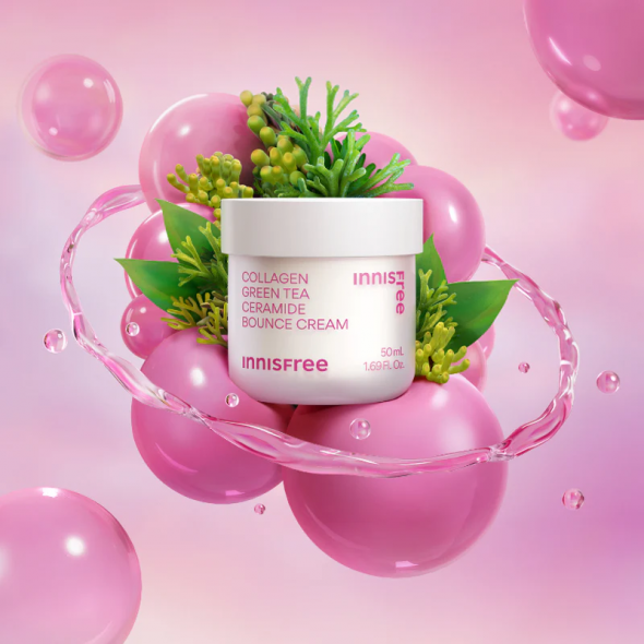 Антивозрастной крем Innisfree Collagen Green Tea Ceramide Bounce Cream 50 мл