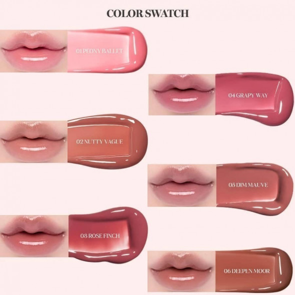 Блиск для губ у відтінку троянди Rom&nd Glasting Color Gloss #03 Rose Finch