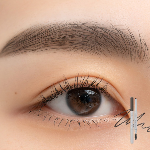 Карандаш для бровей в сером оттенке Rom&nd Han All Flat Brow C1 Classic Gray