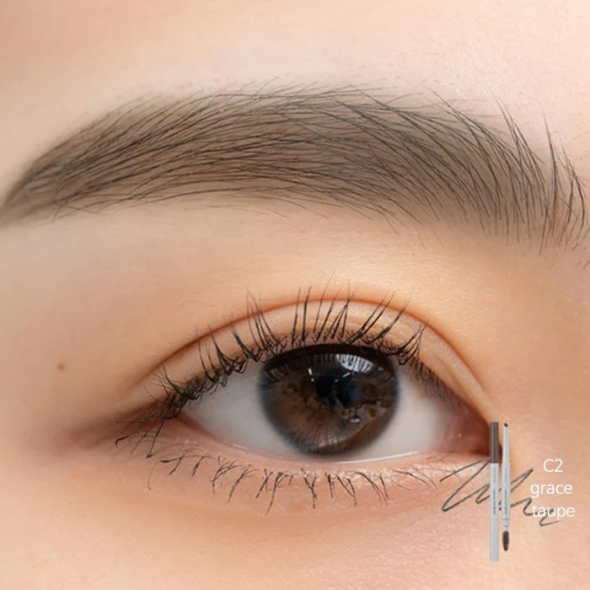 Карандаш для бровей в серо-коричневом оттенке Rom&nd Han All Flat Brow C2 Grace Taupe