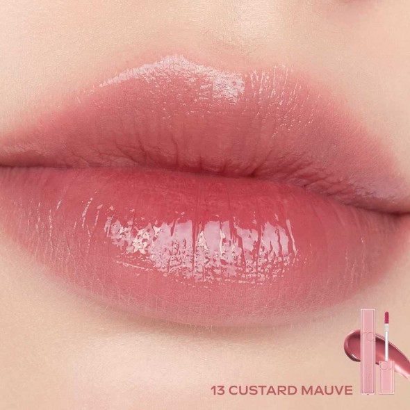 Глянцевый тинт в лиловом оттене Rom&nd Dewyful Water Tint #13 Custard Mauve