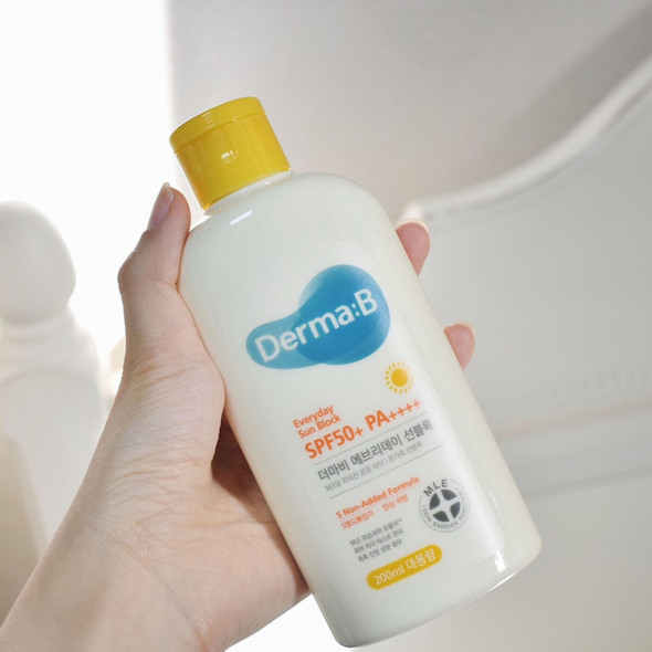 Сонцезахисний лосьйон для обличчя і тіла Derma:B Sun Block SPF 50+ PA++++ 200 мл